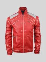 2026 Michael Jaafar Jackson Red Leather Jacket