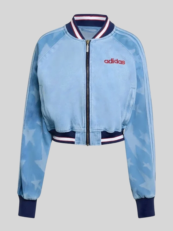 Adidas SST Denim Graphic Varsity Bomber Jacket Adidas SST Denim Graphic Varsity Bomber Jacket