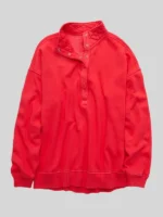 Aerie Oh Snap Red Sweatshirt Half Pullover