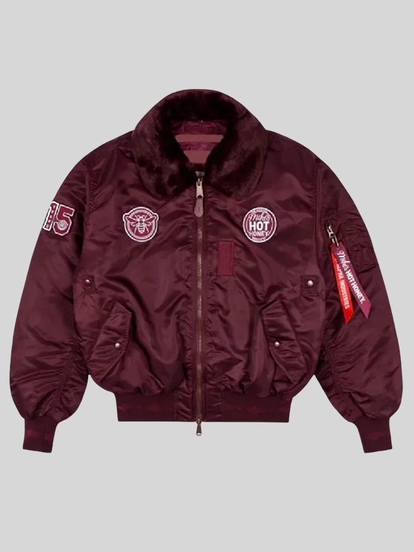 Alpha Industries B-15 Satin Bomber Burgundy Jacket Alpha Industries B-15 Satin Bomber Burgundy Jacket