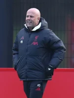 Arne Slot LFC Black Puffer Jacket