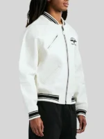 Avirex Stadium Embroidered White Jacket