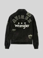 Avirex x Wrangler Suede Black Trucker Jacket