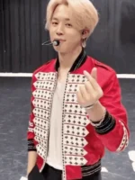 BTS Jimin Red Bomber Jacket
