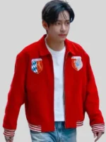 BTS V Bode Wenham Souvenir wool Red Jacket
