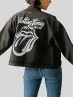 Black Varsity Jacket The Rolling Stones