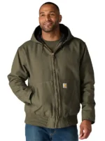 Carhartt Men's Hooded Washed Duck Insulated Active Jacket