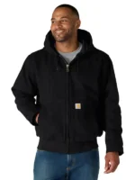 Carhartt Men's Washed Duck Insulated Active Jacket Black
