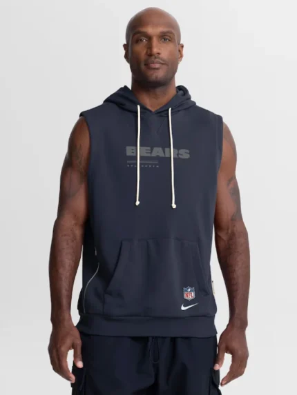 Chicago Bears Nike Sideline Sleeveless Hoodie Navy