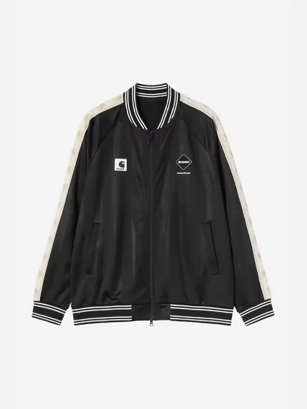 F.C.Real Bristol x Carhartt WIP Varsity Track Jacket Black F.C.Real Bristol x Carhartt WIP Varsity Track Jacket Black