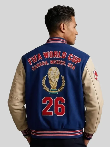 FIFA World Cup 2026 UNITED 26 Blue Varsity Jacket