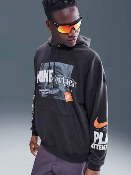 French Terry Nike Hoodie Black