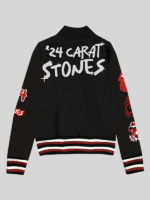 Hackney Diamonds Tour Tongue Black Varsity Jacket