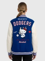 Hello Kitty Los Angeles Dodgers Varsity Jacket Blue White