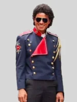 Jaafar Jackson Michael 2026 Military Jacket Blue