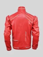 Jaafar Jackson Michael 2026 Red Leather Jacket