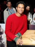 Jaafar Jackson Michael 2026 Red Sweater