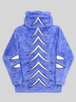 KPop Demon Hunters Derpy Tiger Fuzzy Blue Hoodie