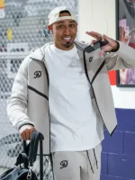 LA Dodgers Unisex Grey Tech Fleece Windrunner Hooded Jacket