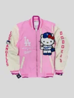 LA Dodgers x Hello Kitty Pink Varsity Jacket