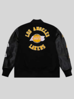 LA Lakers Black Out Vintage Logo Varsity Jacket