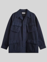 Linen Jungle Jacket Navy
