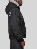 Loiter Siberia Black Shearling Hooded Jacket