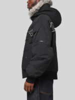 Loiter Siberia Zipper Jacket Shearling Hooded Black