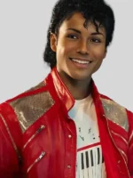 Michael 2026 Jaafar Jackson Leather Jacket Red