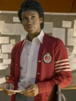 Michael 2026 Jaafar Jackson Red Cardigan