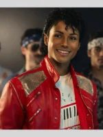 Michael 2026 Jaafar Jackson Red Leather Jacket