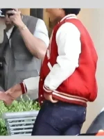 Michael 2026 Jaafar Jackson Red Varsity Jacket