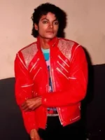 Michael Jaafar Jackson Red Leather Jacket