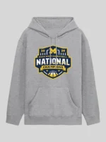 Michigan Wolverines Basketball National Champions Hoodie Grey