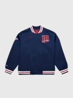 Minnesota Twins Kirby Puckett Player Satin Full-Snap Jacket Navy Blue