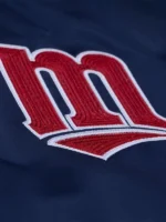 Minnesota Twins Satin Full Snap Kirby Puckett Player Jacket Navy Blue