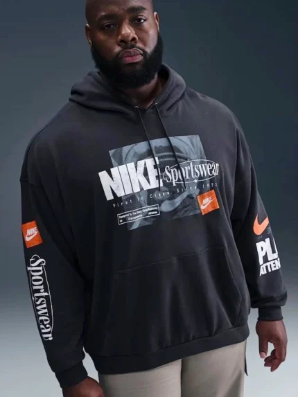 Nike French Terry Black Hoodie