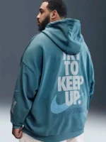 Nike French Terry Blue Pullover Hoodie