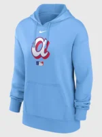 Nike Womens Atlanta Braves Blue 2026 City Connect Therma Hoodie