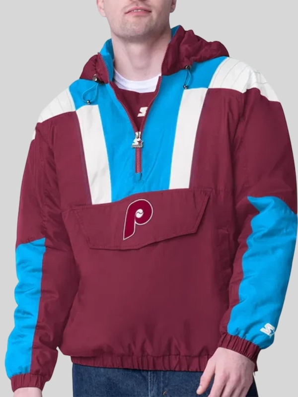 Philadelphia Phillies Charger Half-Zip Pullover Jacket Philadelphia Phillies Charger Half-Zip Pullover Jacket