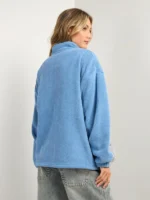 Rusty Two Tides Blue Sherpa Jacket