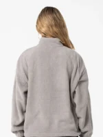 Rusty Two Tides Grey Sherpa Fleece Jacket