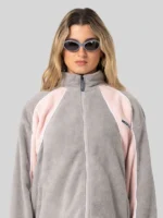 Rusty Two Tides Grey Sherpa Jacket