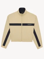 Saint Laurent Stand-Collar Jacket Beige