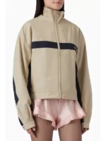 Saint Laurent Stand-Collar Jacket in Cotton-Canvas