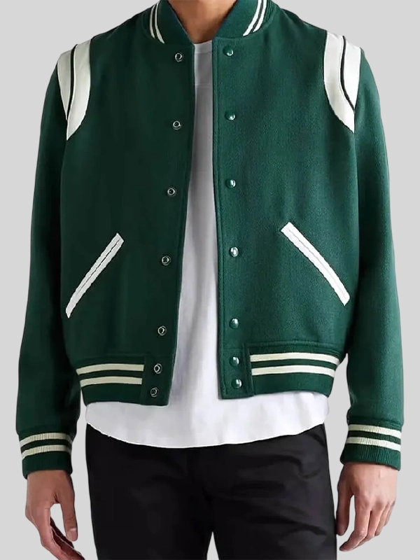 Saint Laurent Teddy Jacket Green Saint Laurent Teddy Jacket Green