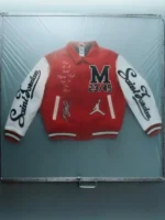 Saint Mxxxxxx x Jordan Rui Hachimura Varsity Jacket Red