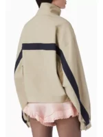 Stand-Collar Saint Laurent Jacket in Cotton