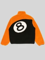 Stussy 8 Ball Sherpa Jacket Orange Reversible