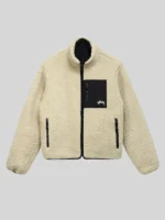 Stussy 8 Ball white Reversible Sherpa Jacket